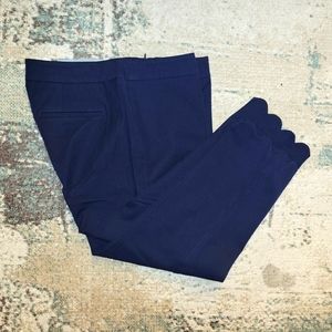 Talbots Navy Blue Chatham Slim-leg Crop Pant
